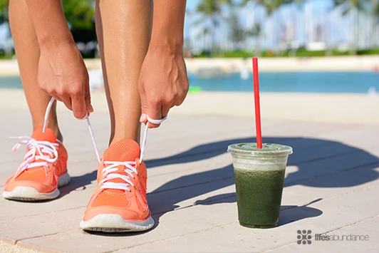 Greens Blend drink and exercise